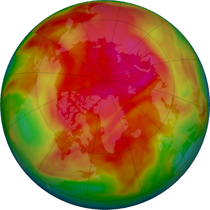 Arctic ozone map for 18 March 2024